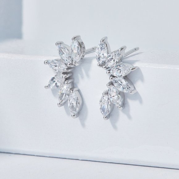 Jewelry - 925 Sterling Silver  Diamonelle Dainty Earrings